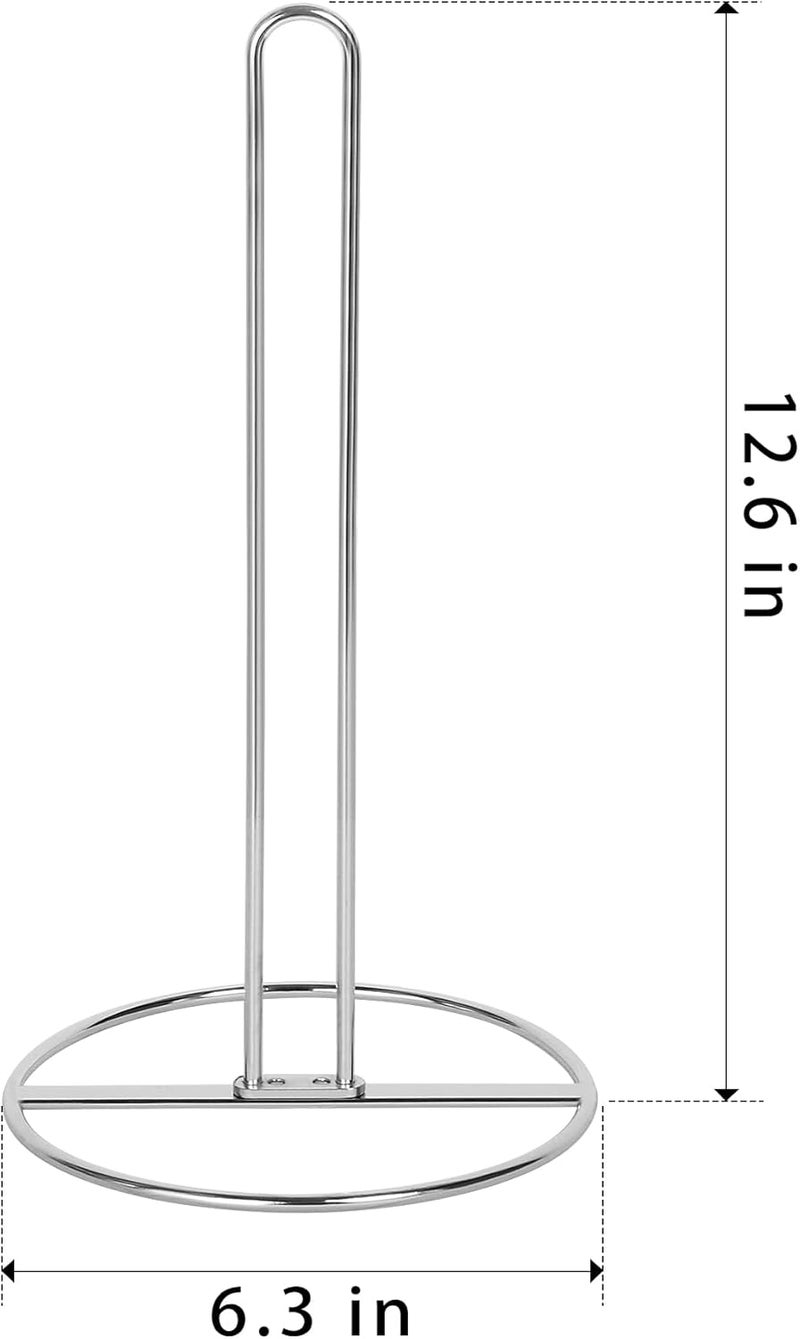 OBODING Toilet Paper Holder Stand, , Silver Freestanding Toilet Paper Holder for Storing 3 Rolls of Toilet Papers (Silver) - Image 4